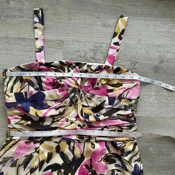 Banana Republic 100% silk art to wear full color sundress size 6 petite - Picture 5 of 10